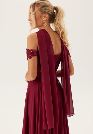 Chiffon Off Shoulder Evening Dress
