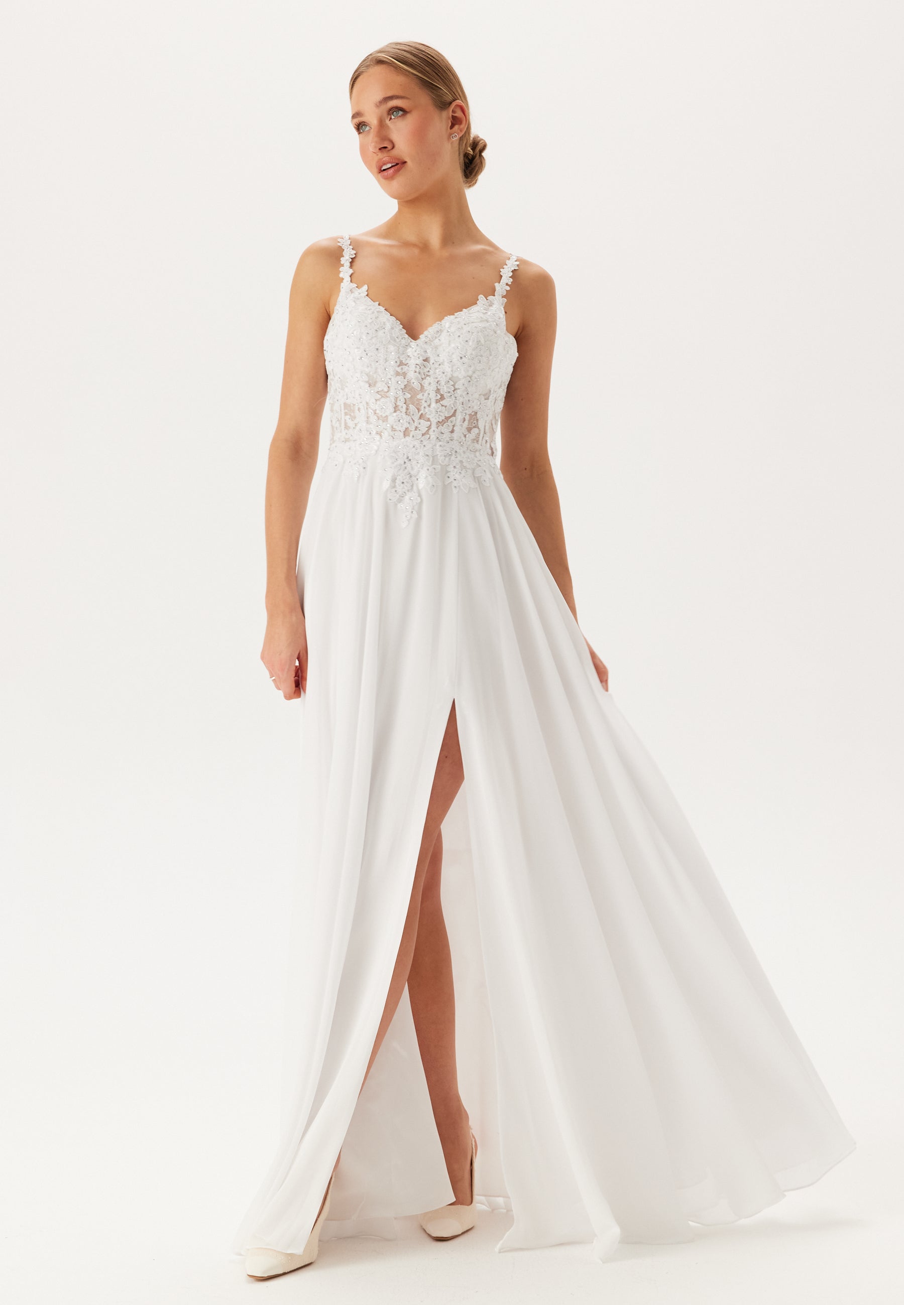 was the meat dress real Christian koehlert – Chiffon Rhinestone Wedding Dress – campaign-outlet –  White