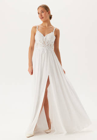 Chiffon Rhinestone Wedding Dress
