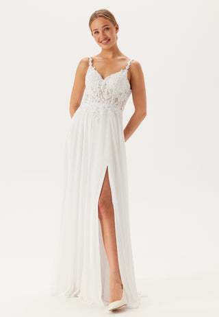 Chiffon Rhinestone Wedding Dress