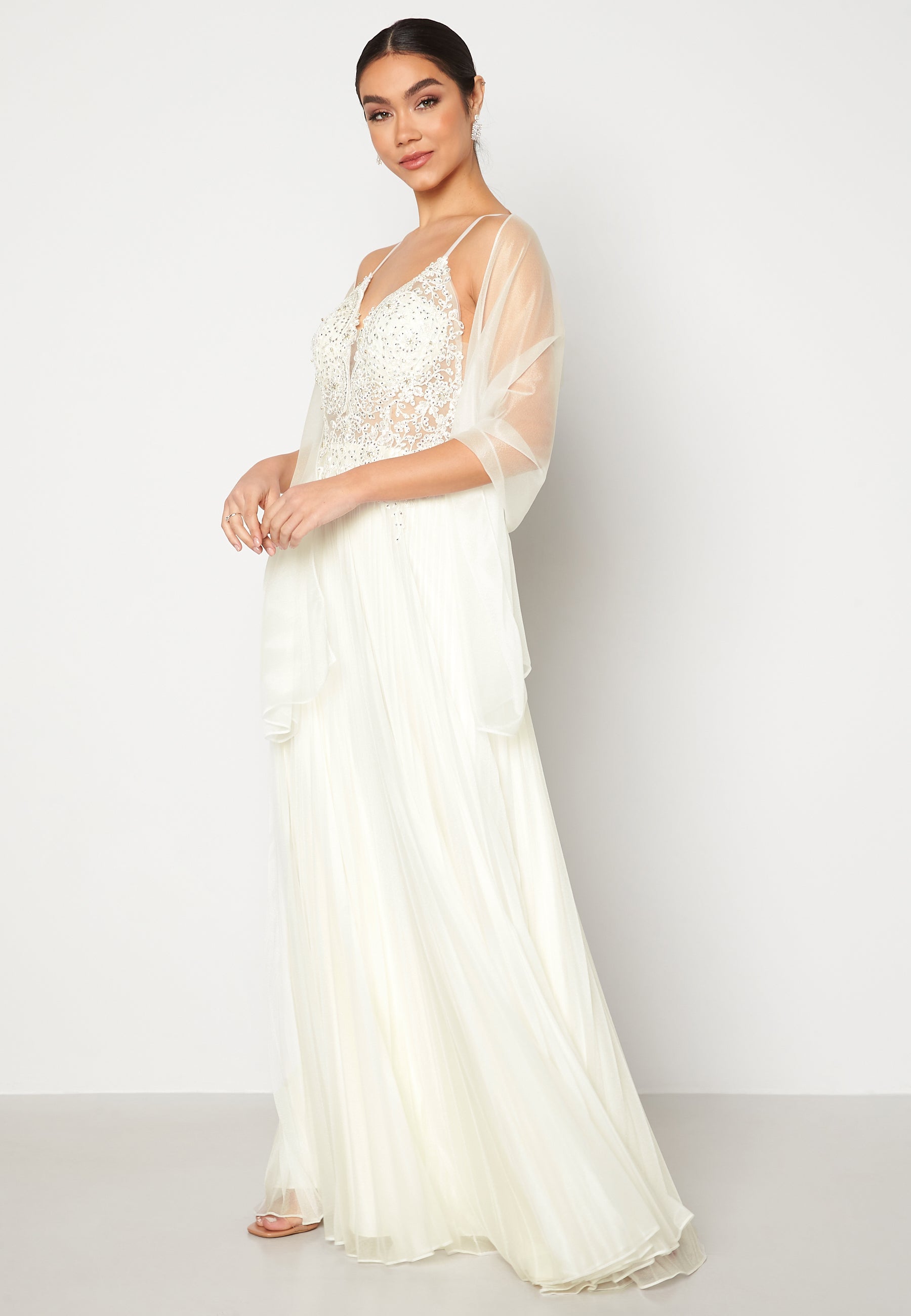Christian koehlert Maxi Glitter Plisse Dress Ball gowns Beige Christian koehlert Maxi Glitter Plisse Dress Ball gowns Beige