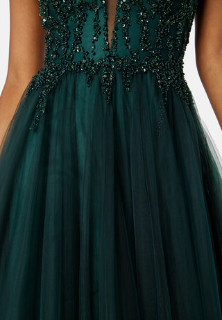 Tulle Back Lacing Evening Dress