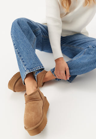 Platform Winter Boot In Suede