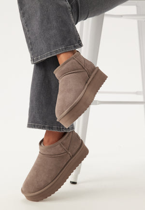 Platform Winter Boot In Suede