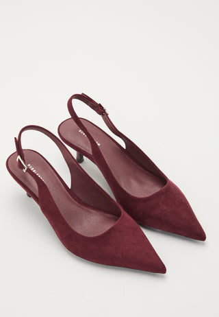 Faux Suede Slingback