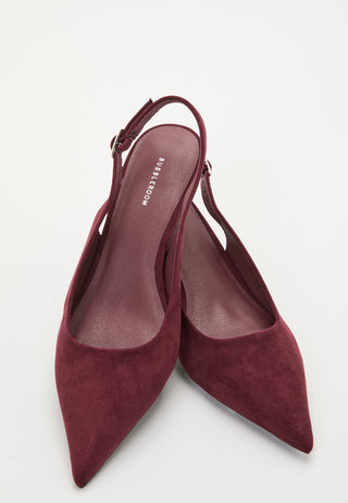 Faux Suede Slingback