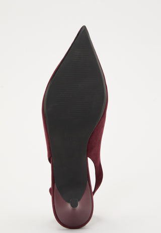 Faux Suede Slingback