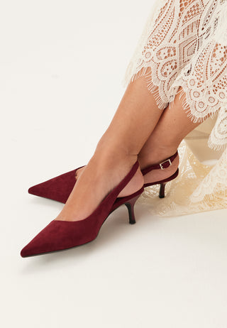 Faux Suede Slingback