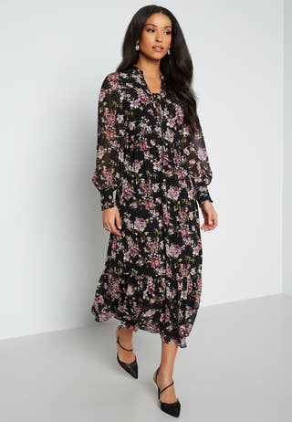 Avril Lace Up Midi Dress