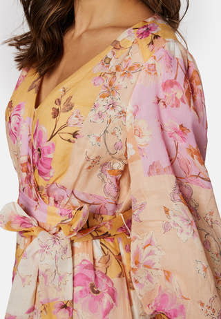 Imogen Tiered Wrap Midi Dress