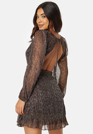 Kinsleigh Plisse Cut Out Mini Dress