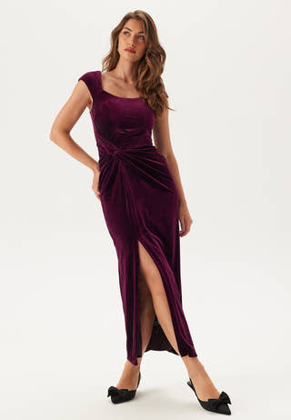 Lara Cap Sleeve Velvet Gown