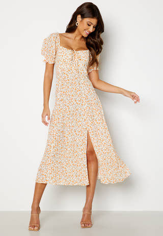 Mariah Lace Up Midi Dress