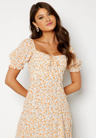 Mariah Lace Up Midi Dress