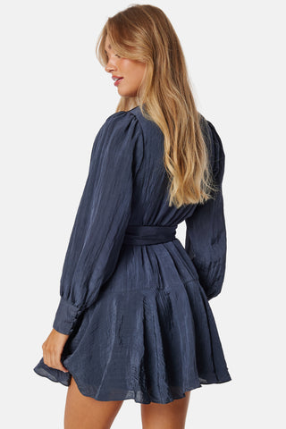 Matilda Textured Wrap Mini Dress