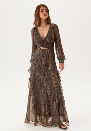 Spencer Plisse Ruffle Midi