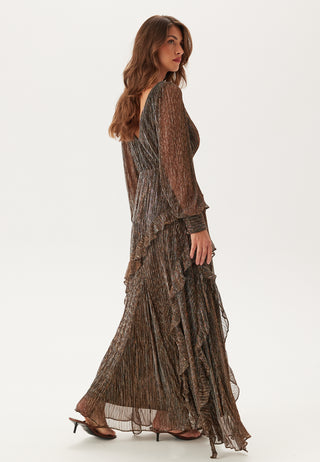 Spencer Plisse Ruffle Midi