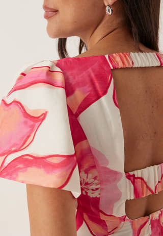 Wilda Flutter Sleeve Dress