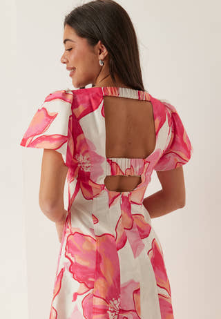 Wilda Flutter Sleeve Dress