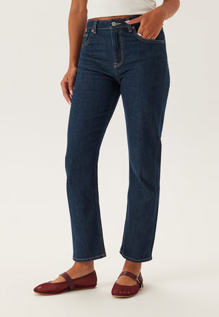 Cropped Straight Stretch Jeans