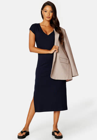 Detail Slit Jersey Dress
