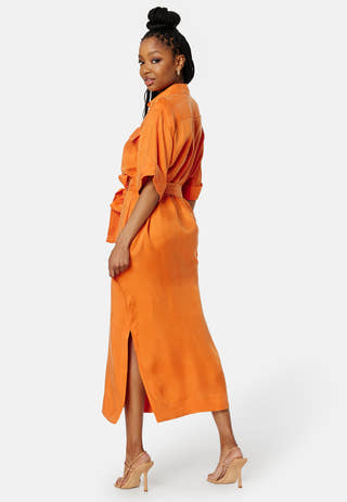 Flap Pocket Shirt Dress