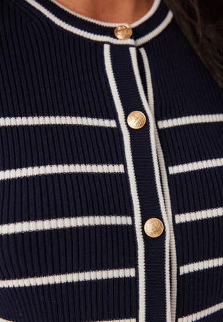 Ribbed Breton Cardigan
