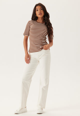 Slim Striped Ribb T-Shirt