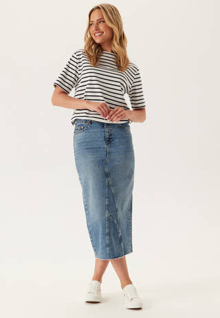 Stripe Boatneck  ss T-shirt