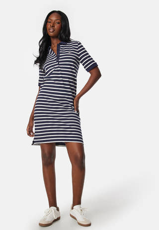 Striped Shield Pique Dress