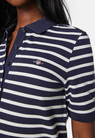 Striped Shield Pique Dress