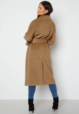 Wool Blend Belted Coat