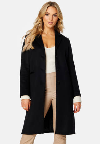Wool Blend Tailored Coat