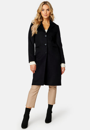 Wool Blend Tailored Coat