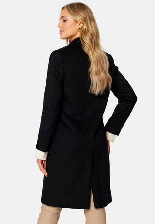 Wool Blend Tailored Coat