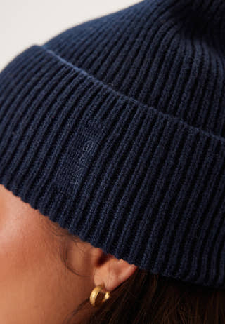 Wool Ribbed Beanie