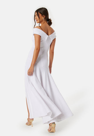 Bardot Pleat Maxi Split Dress