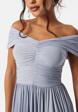 Bardot Rouched Maxi Split Dress