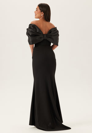 Bardot Satin Bow Back Maxi Dress