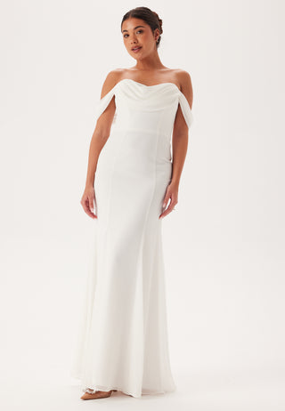 Chiffon Off Shoulder Maxi Dres