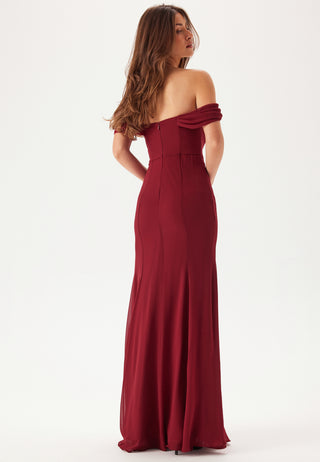 Chiffon Off Shoulder Maxi Dress