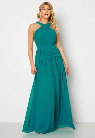 Cross Front Chiffon Maxi Dress