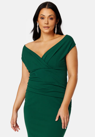 Bardot Pleat Maxi Dress