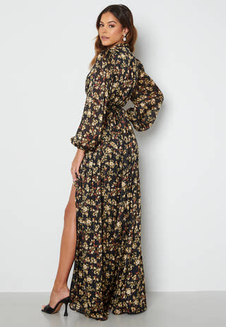 Floral Deep V Maxi Dress