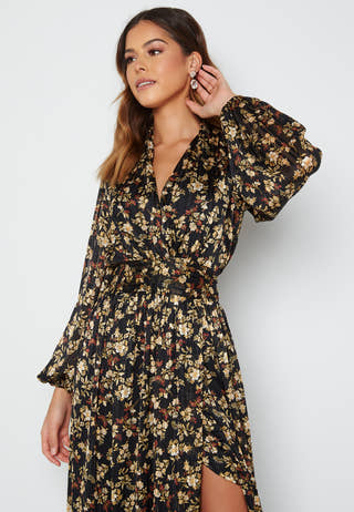 Floral Deep V Maxi Dress