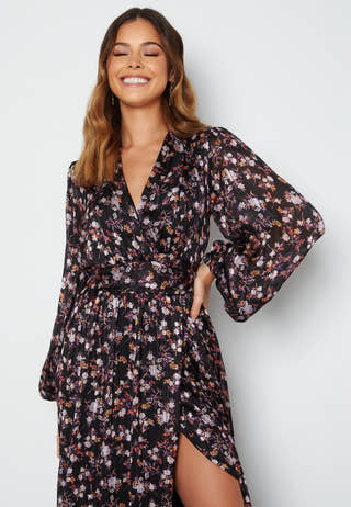 Floral Deep V Maxi Dress