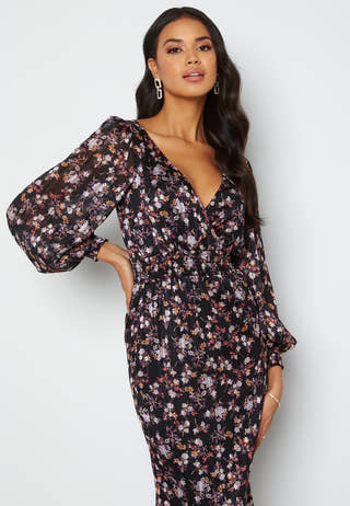Floral Fishtail Midi Dress