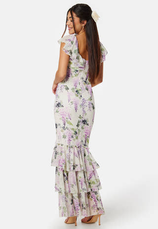Floral Ruffle Hem Maxi Dress