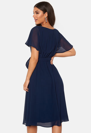 Flutter Chiffon Midi Dress