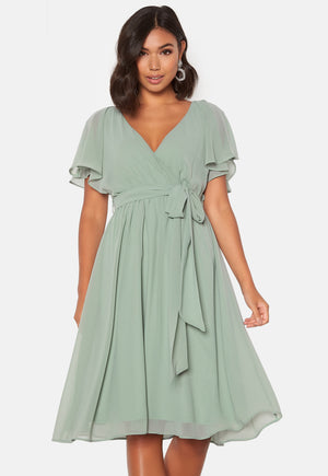Flutter Chiffon Midi Dress